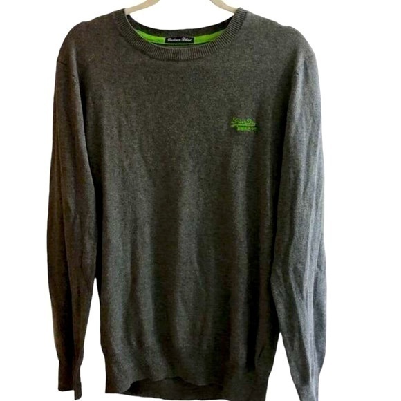 Superdry Other - SUPERDRY Grey Pullover Cashmere Blend Melange‎ Sweater Size Large